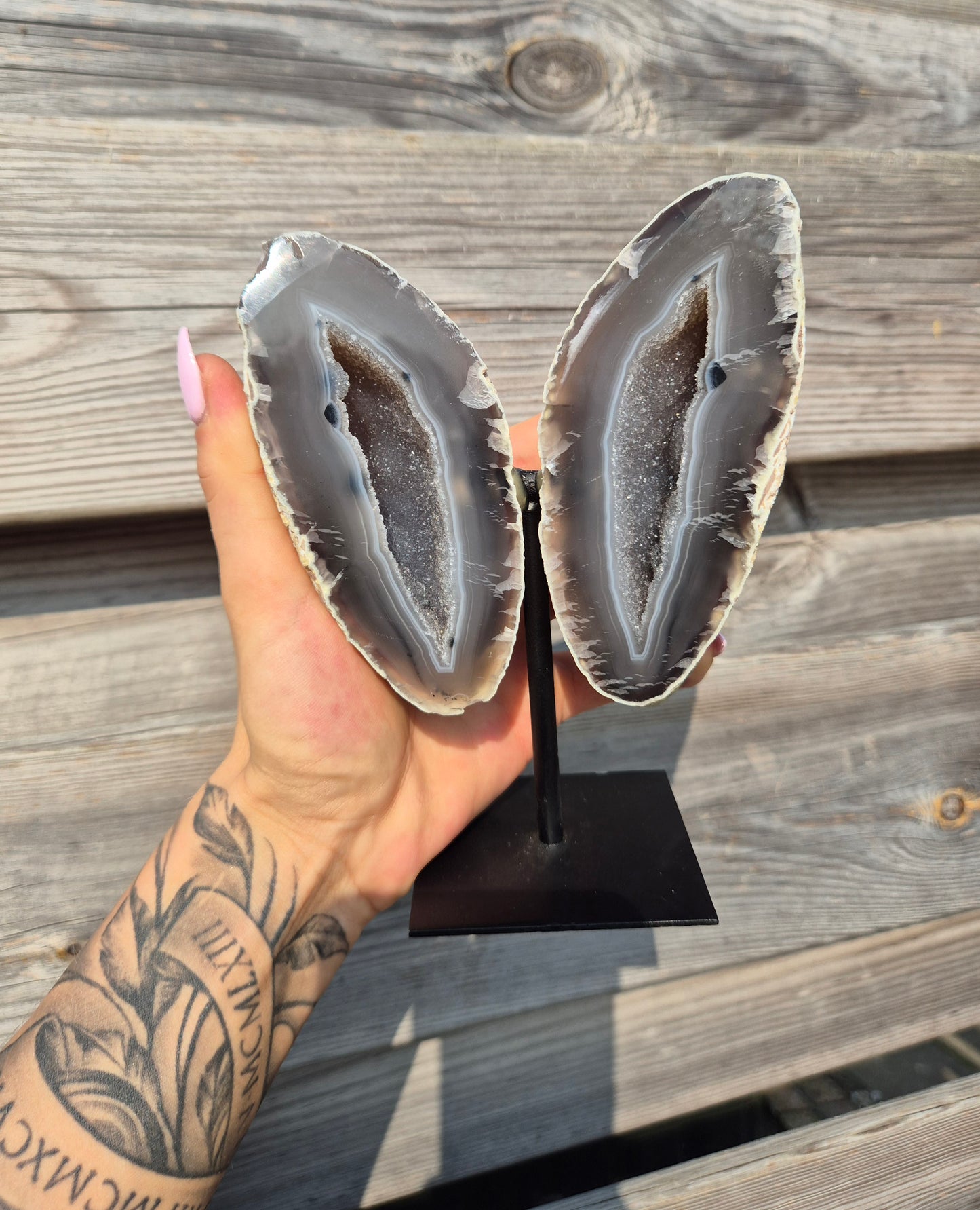 Agaat Vlinder op standaard | 907 gram