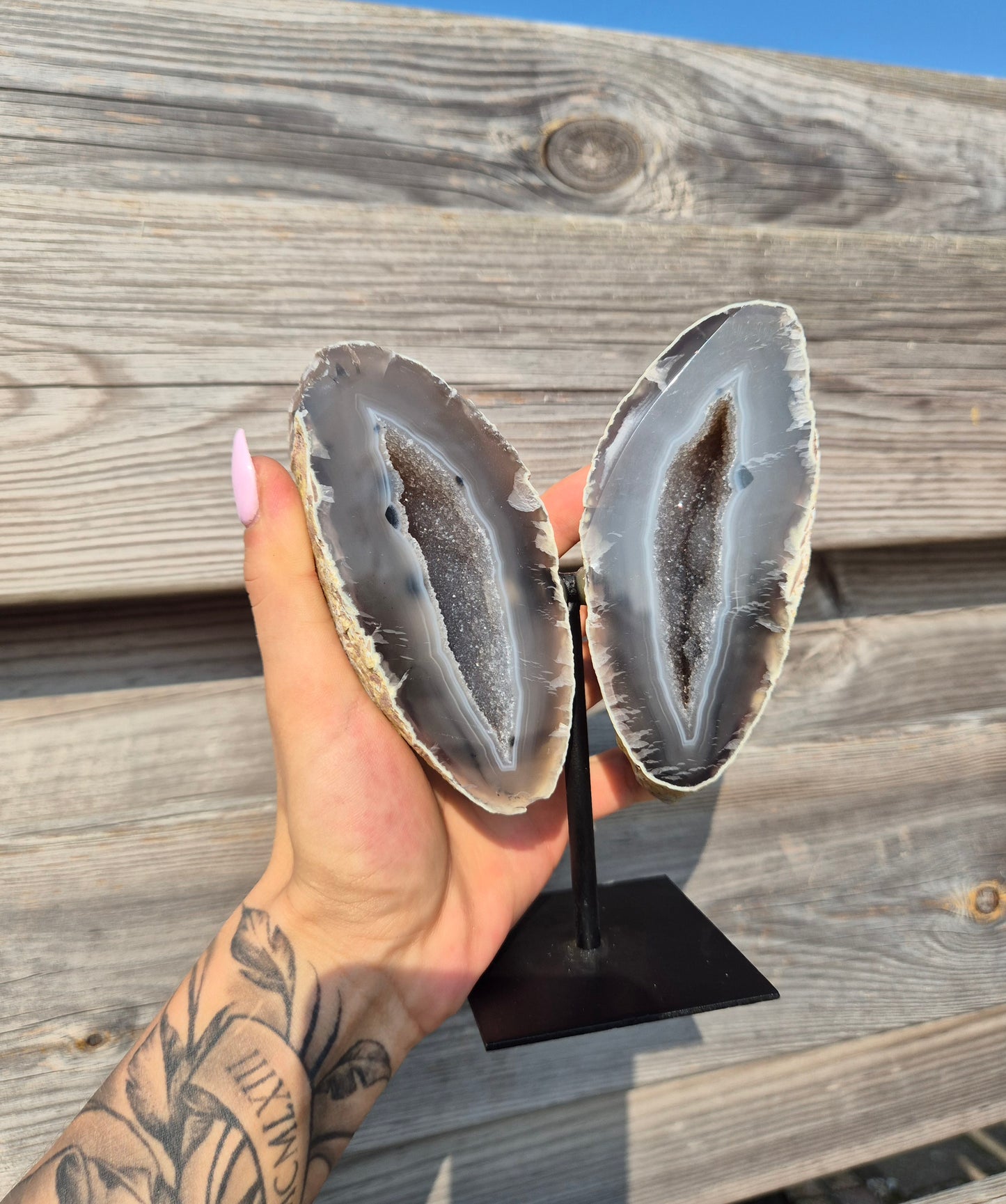 Agaat Vlinder op standaard | 907 gram