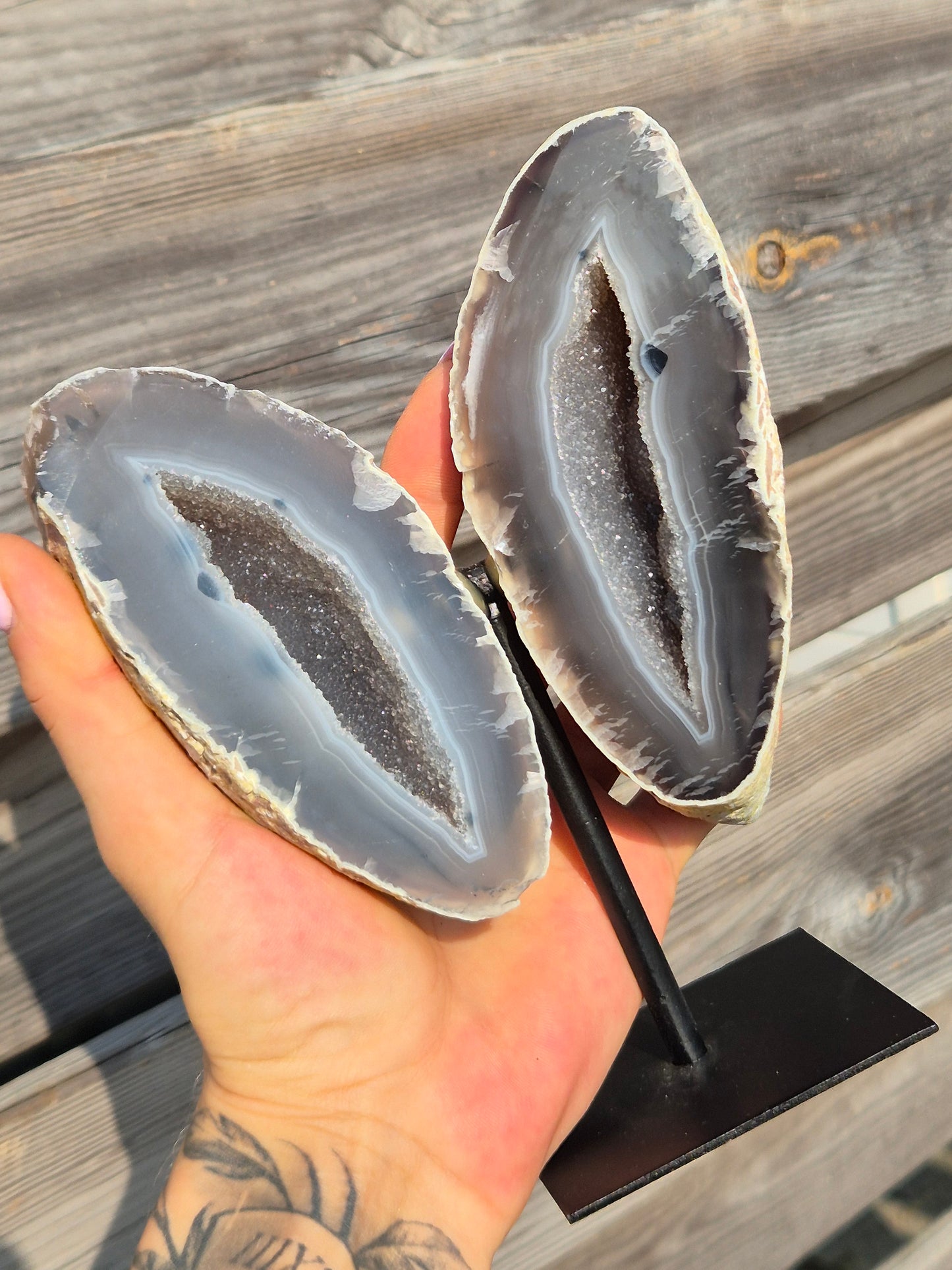 Agaat Vlinder op standaard | 907 gram