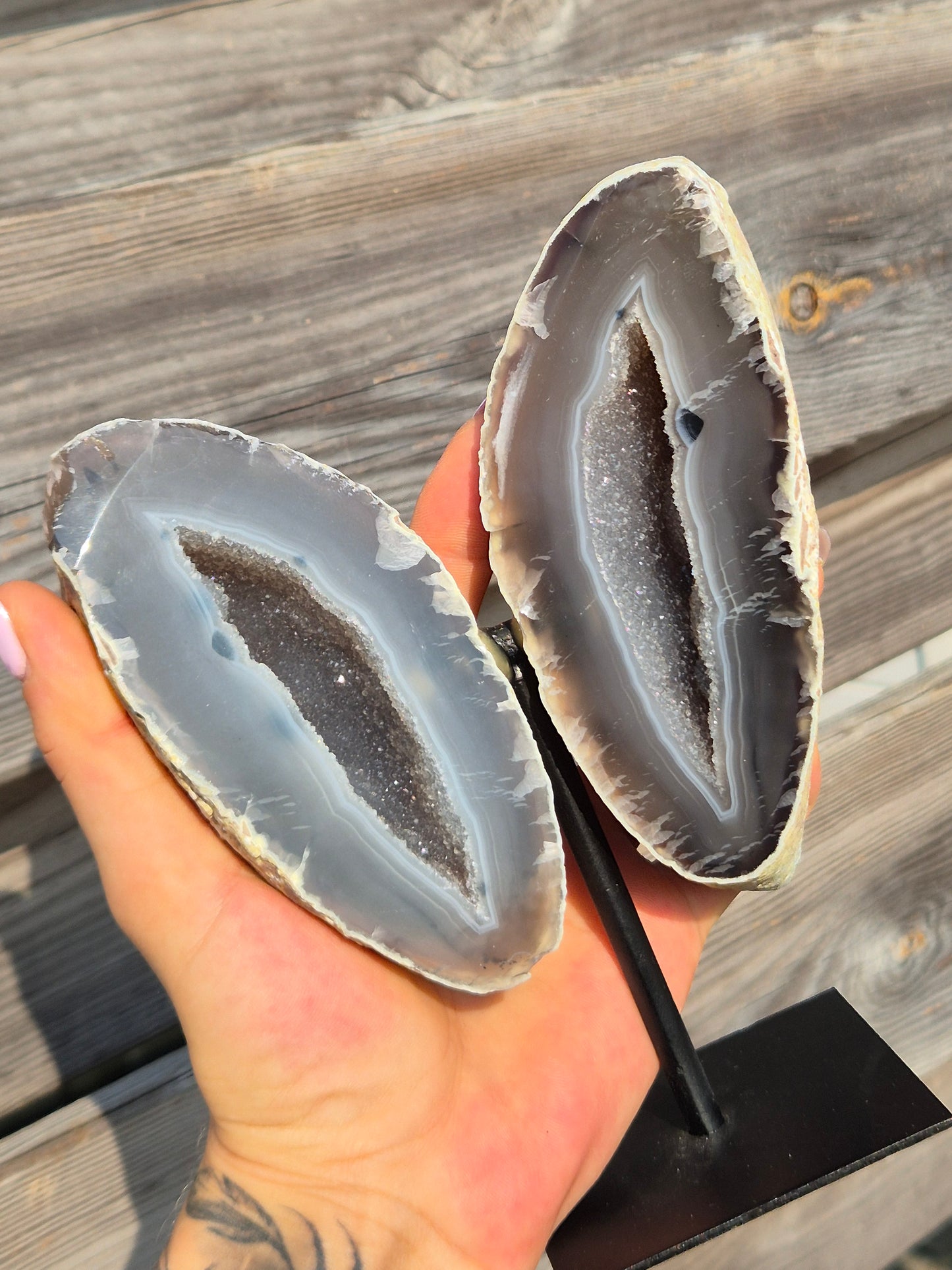 Agaat Vlinder op standaard | 907 gram