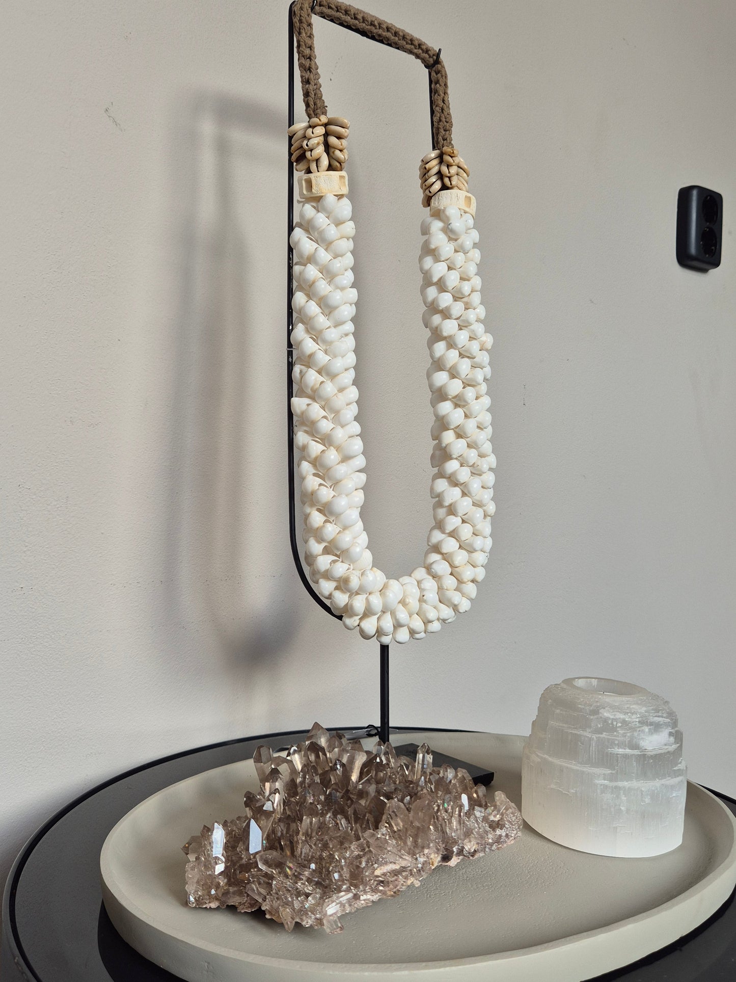 Schelpenketting op standaard | Ornament | Groot