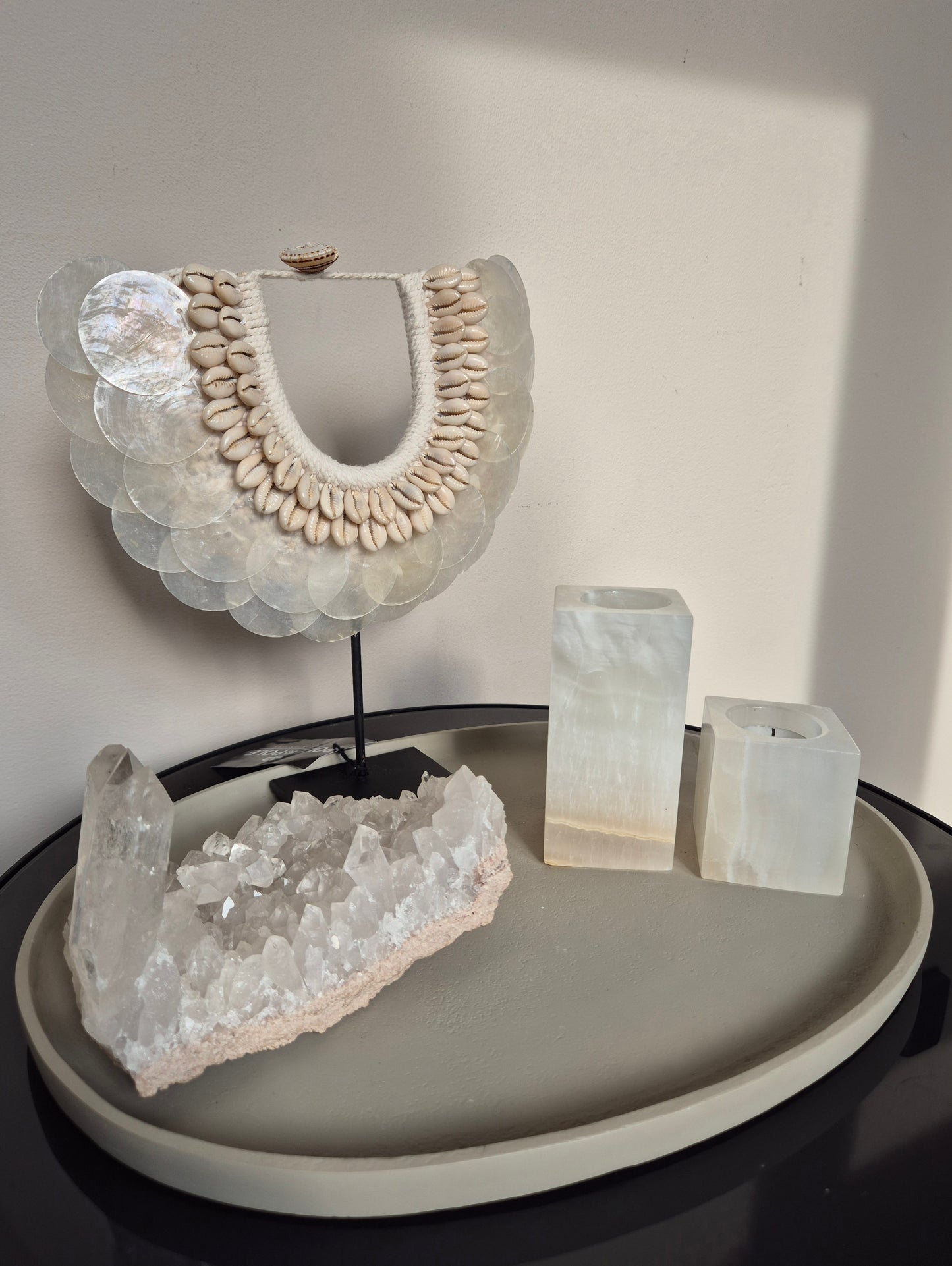 Witte Onyx Waxinelichthouder