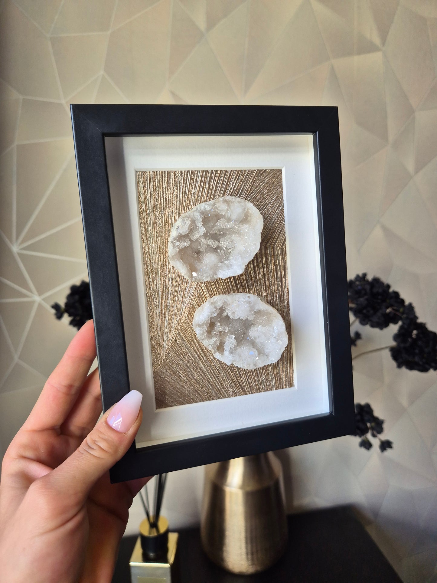 Bergkristal Geode Lijst | 15×20cm