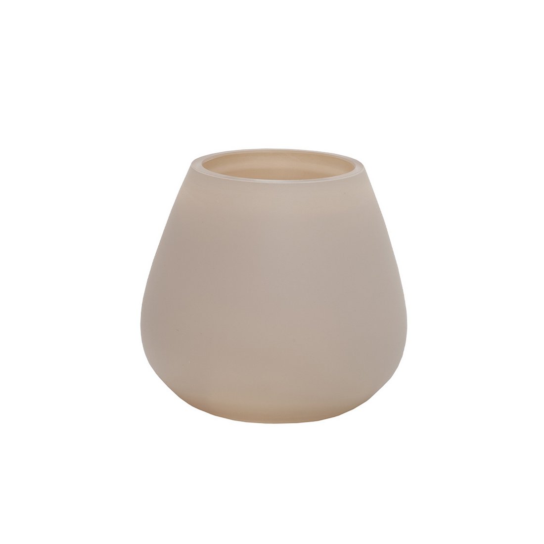 Tasman Windlicht XS Matte Ivory | Vase The World | Licht taupe | Ø12.5 × H11.5cm
