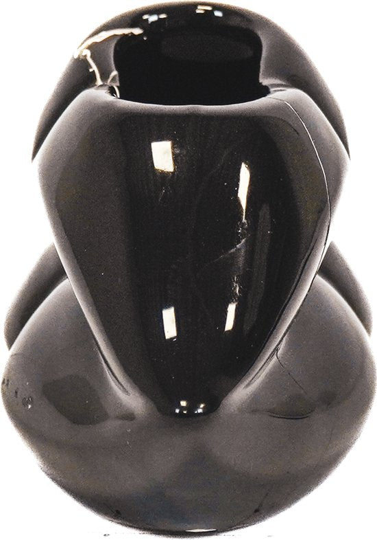 Lip Vaasje | Zwart | Housevitamin | 15,5x6,5x7,5cm