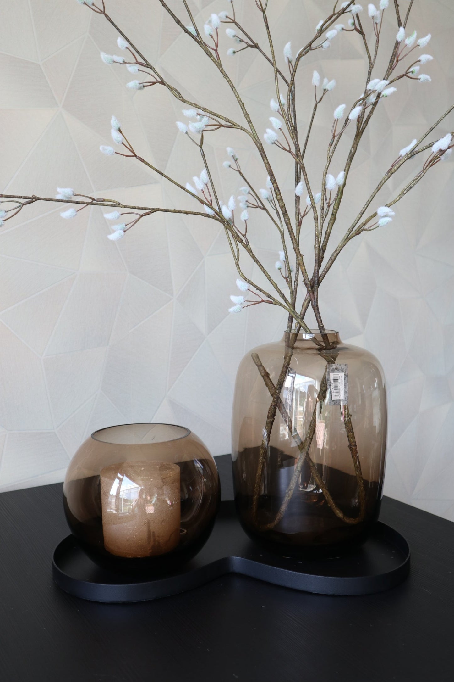 Dienblad Villeta | Zwart | Vase The World | L45 × B24 × H2cm | Kidney Tray