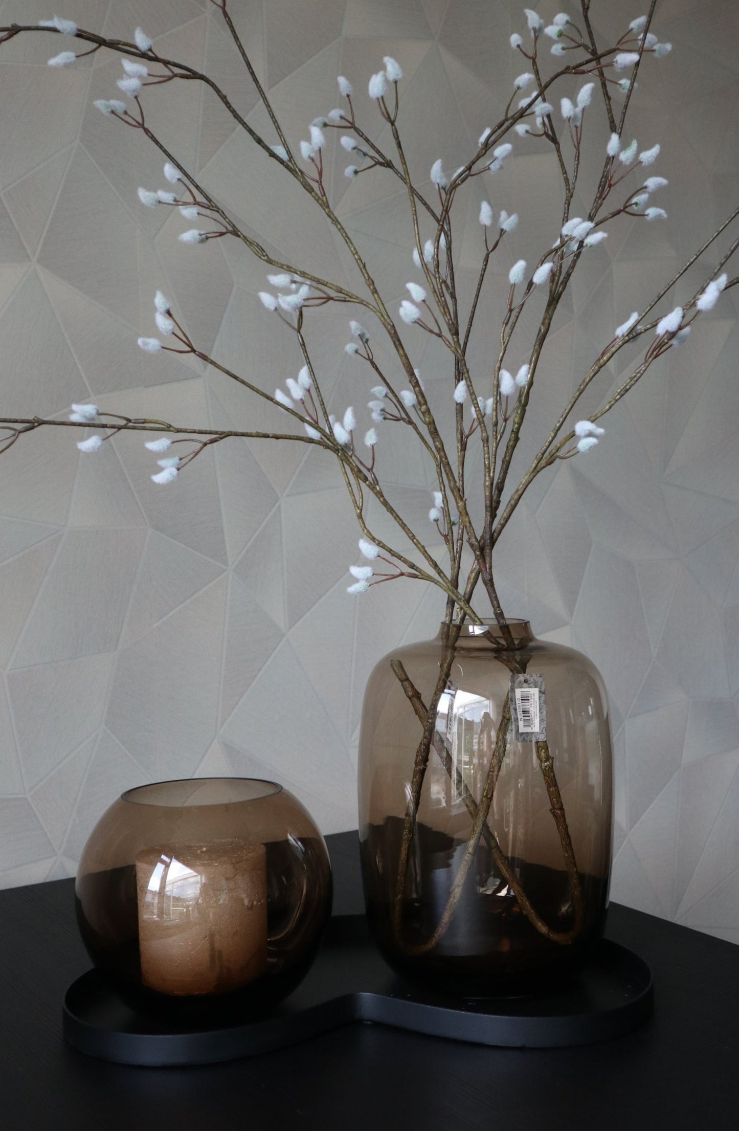 Dienblad Villeta | Zwart | Vase The World | L45 × B24 × H2cm | Kidney Tray