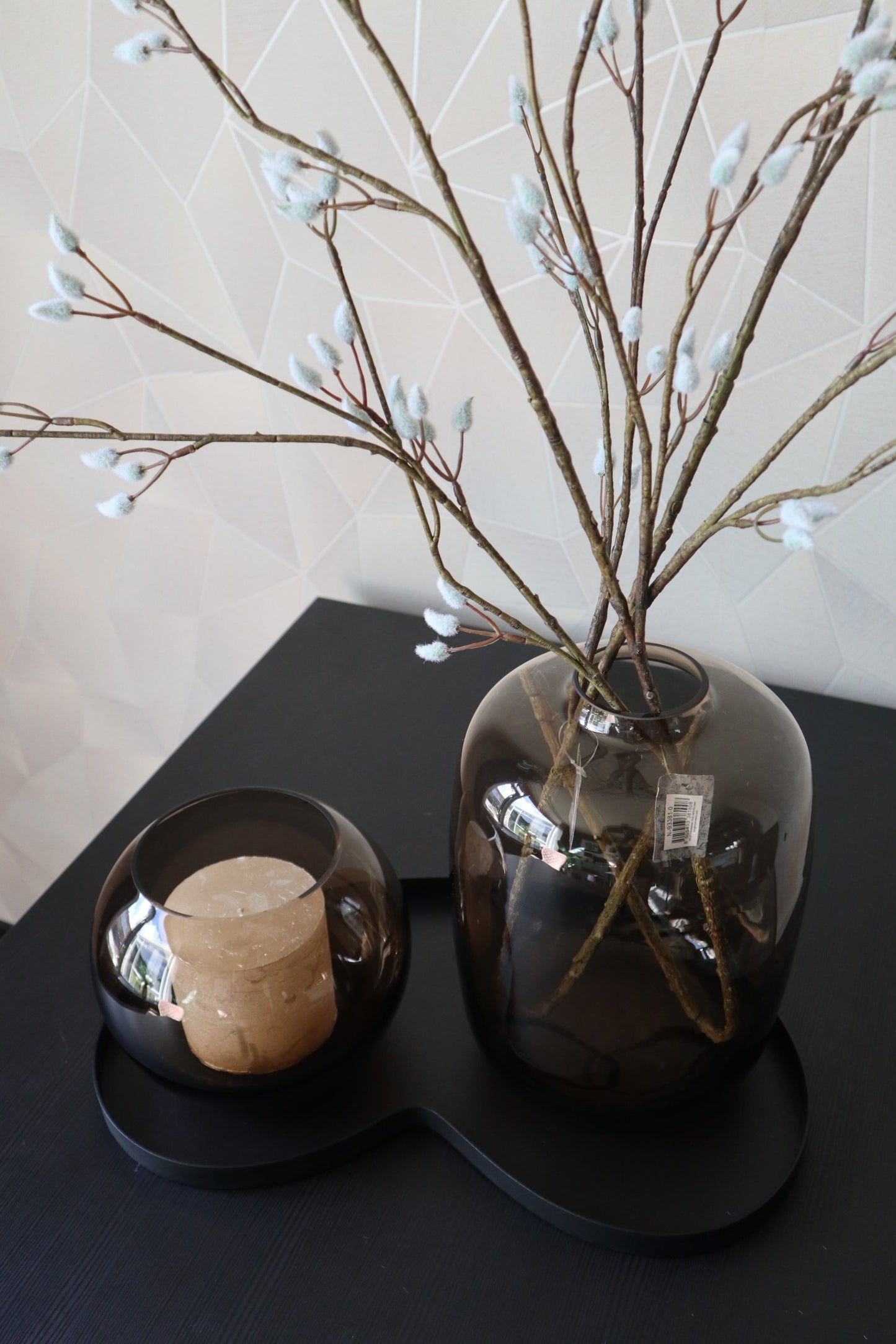 Dienblad Villeta | Zwart | Vase The World | L45 × B24 × H2cm | Kidney Tray