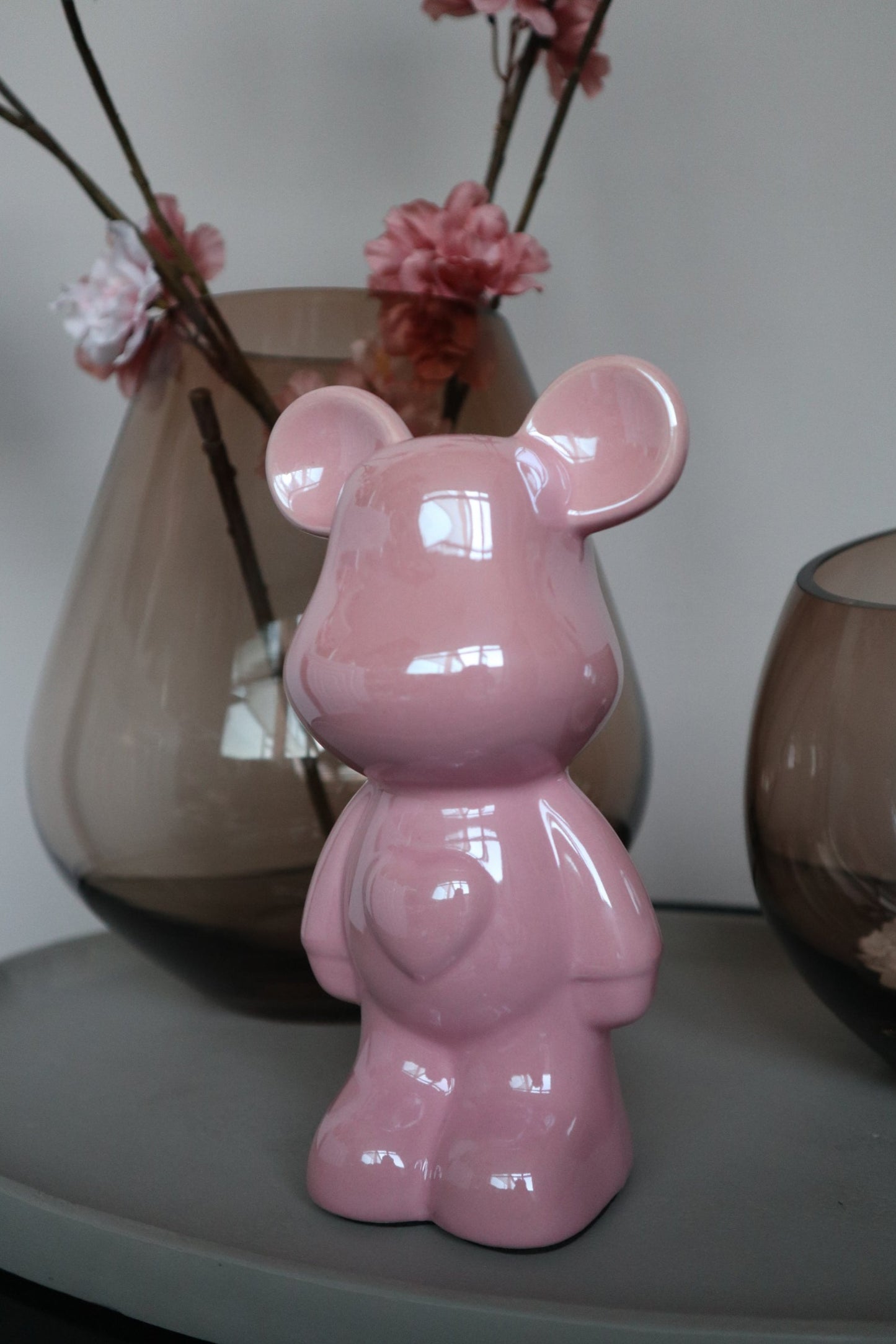 Design Teddy Beer Beeld | Roze | 18 cm | Keramiek