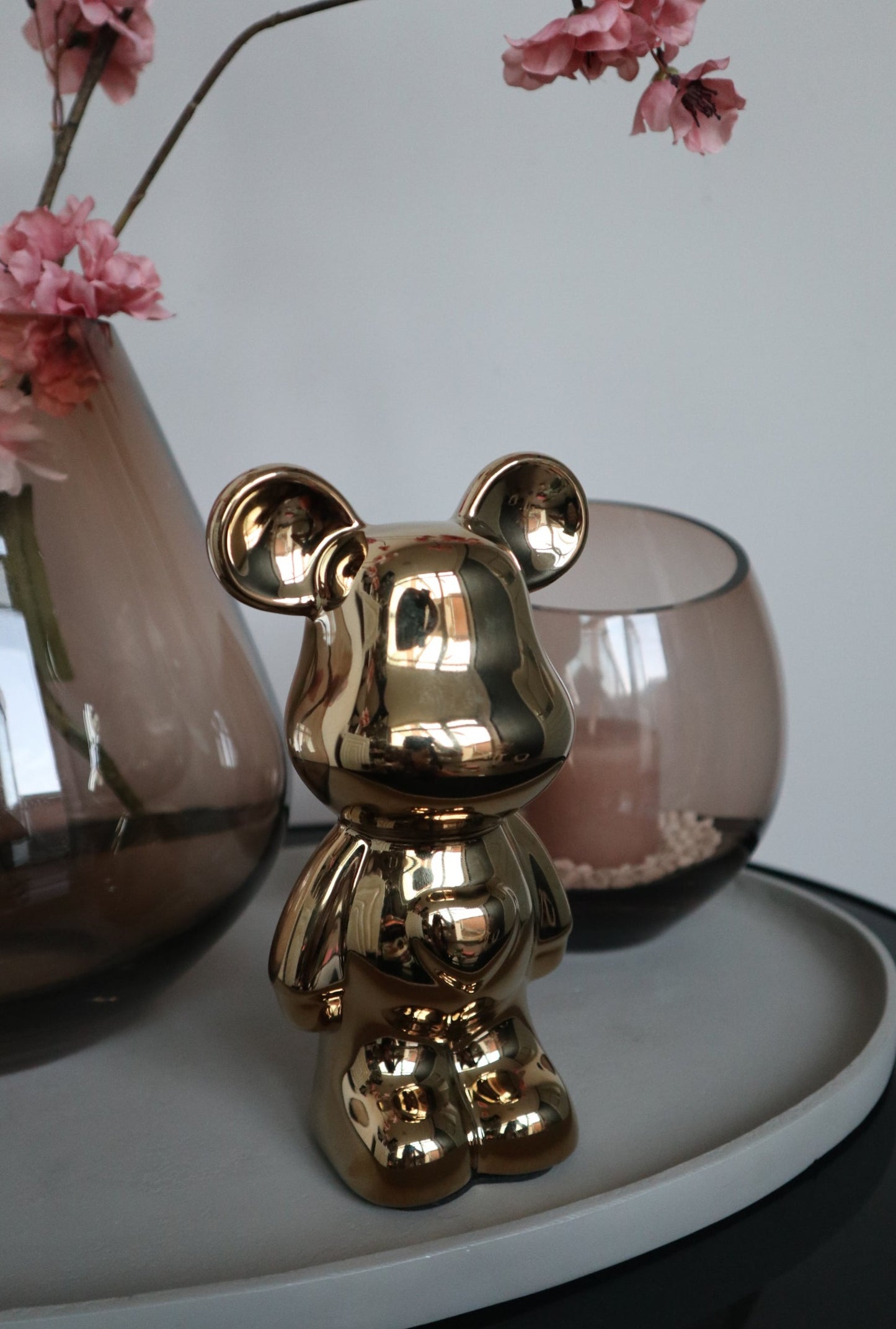 Design Teddy Beer Beeld | Goud | 18 cm | Keramiek