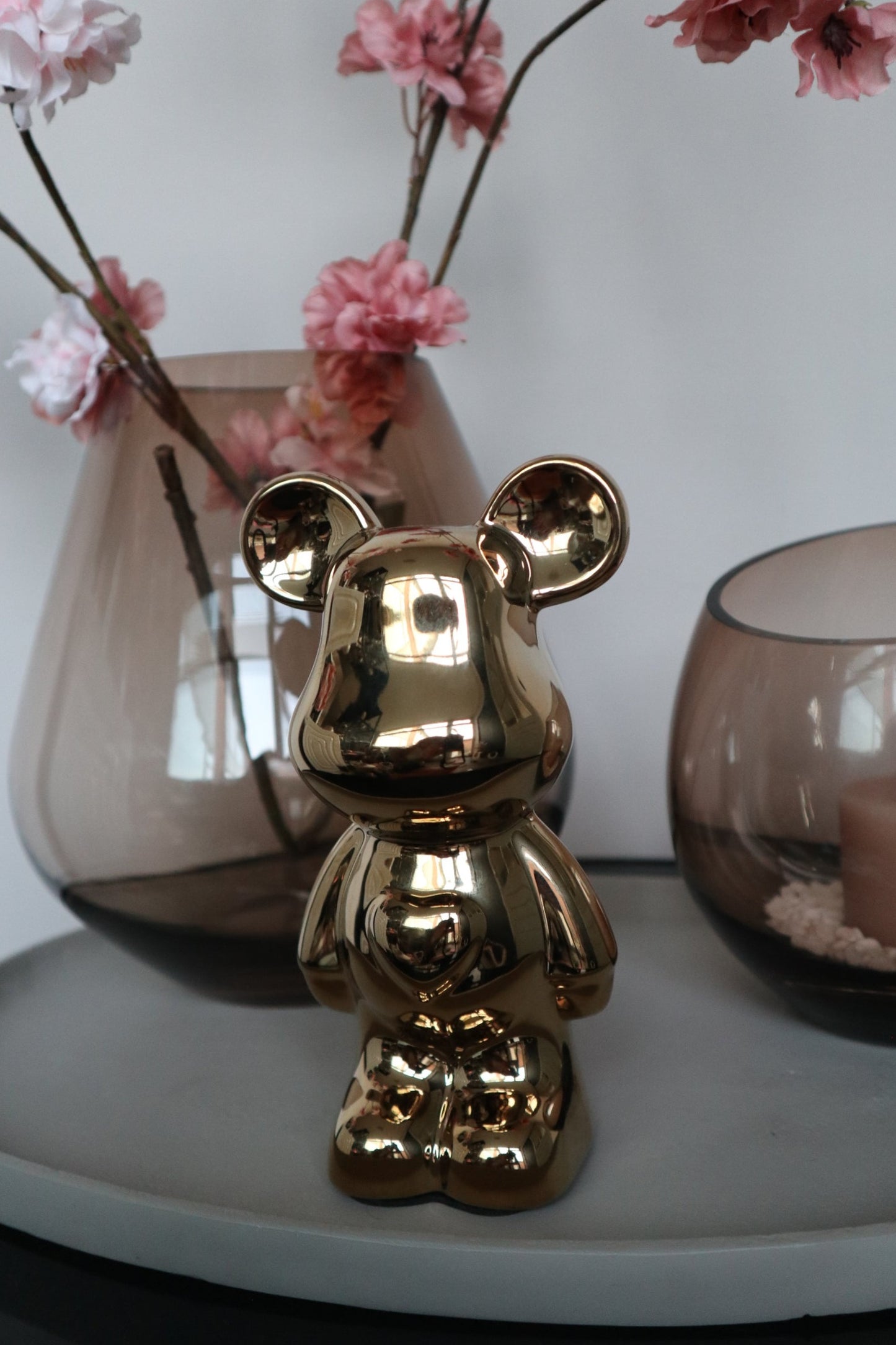 Design Teddy Beer Beeld | Goud | 18 cm | Keramiek