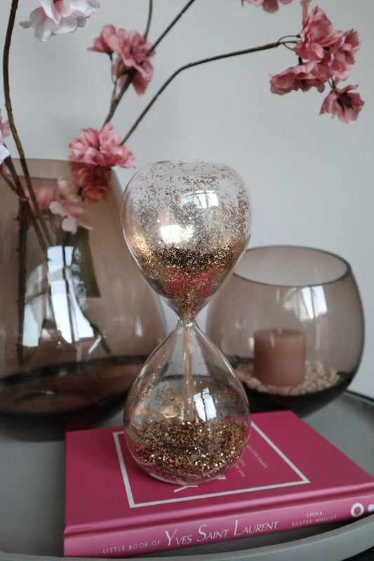 Decoratieve Zandloper | Goud Glitter | Sparkle