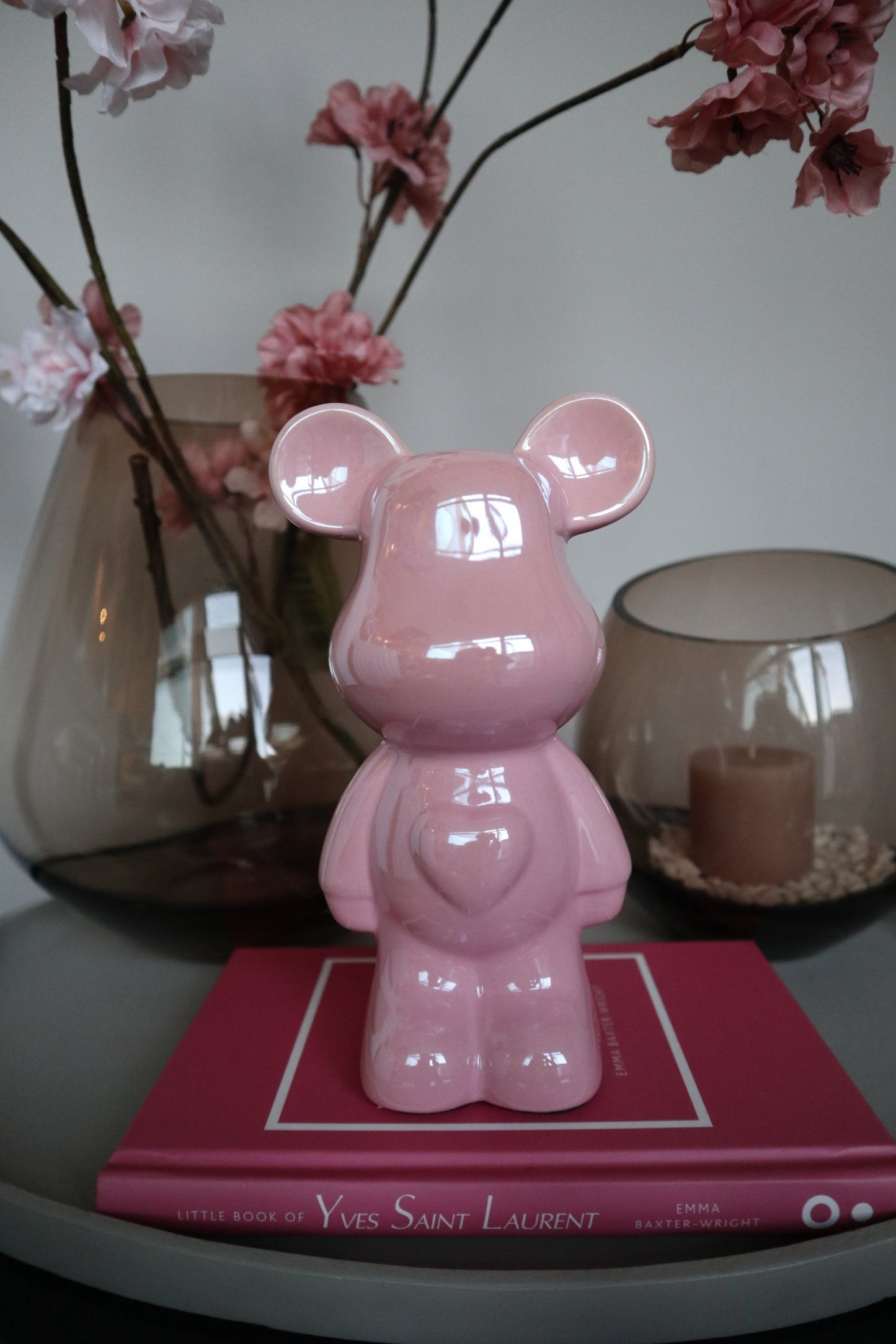 Design Teddy Beer Beeld | Roze | 18 cm | Keramiek