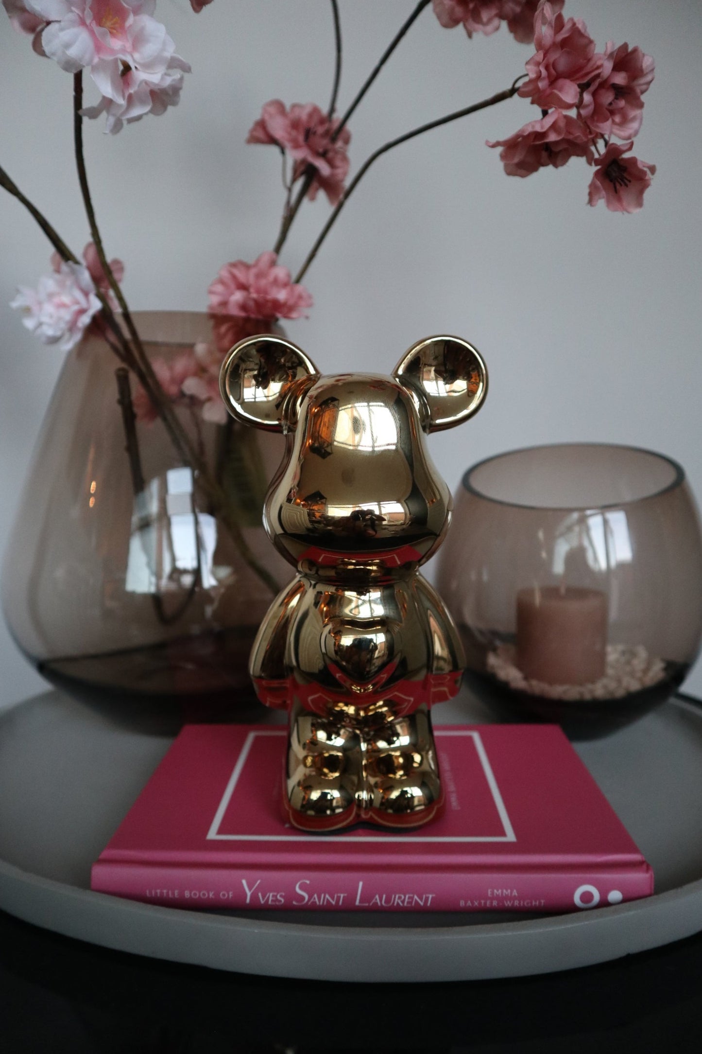 Design Teddy Beer Beeld | Goud | 18 cm | Keramiek