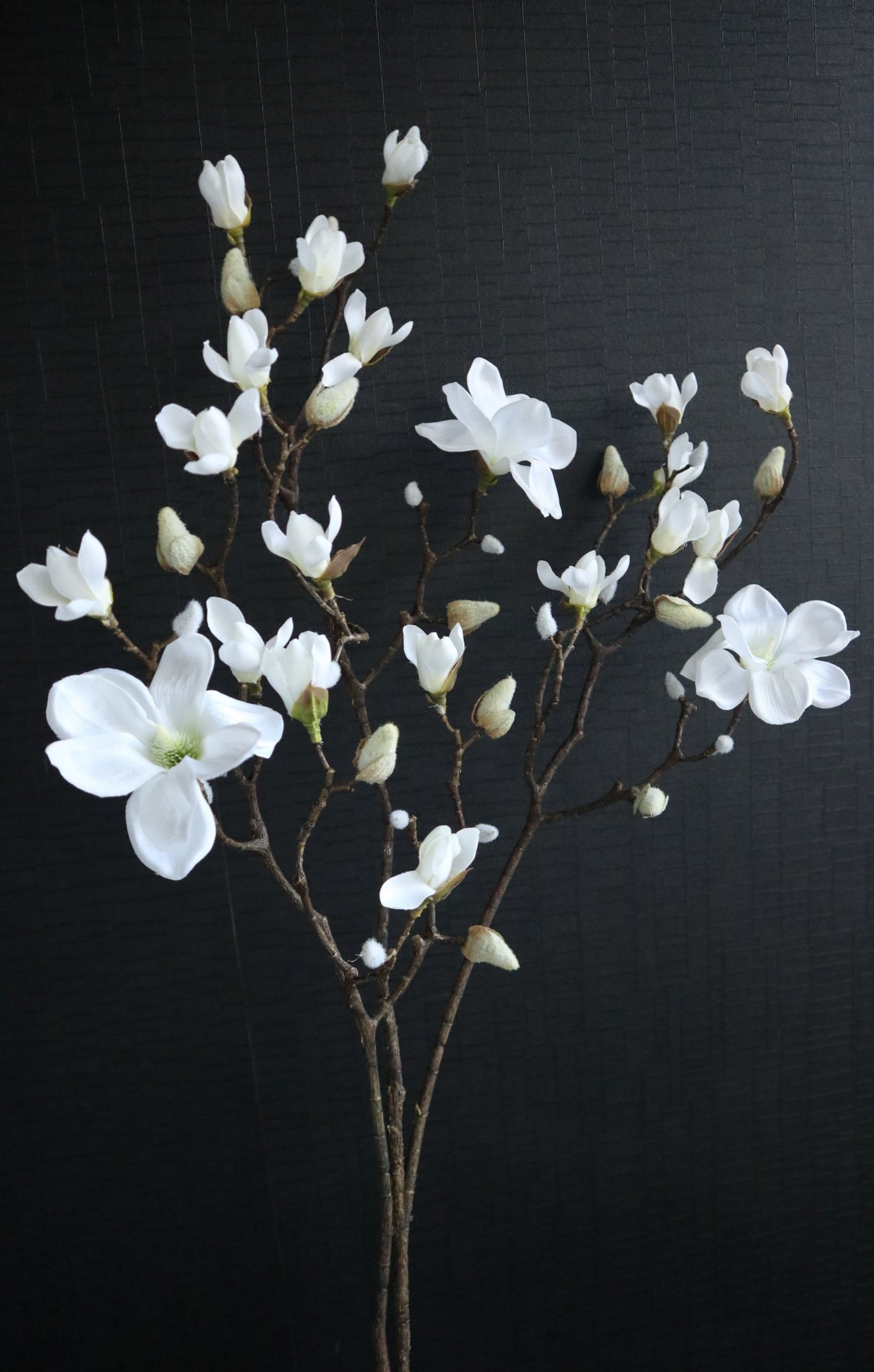 Magnolia Kunst Tak | Wit | Zijden Tak | 123 cm | Vertakt