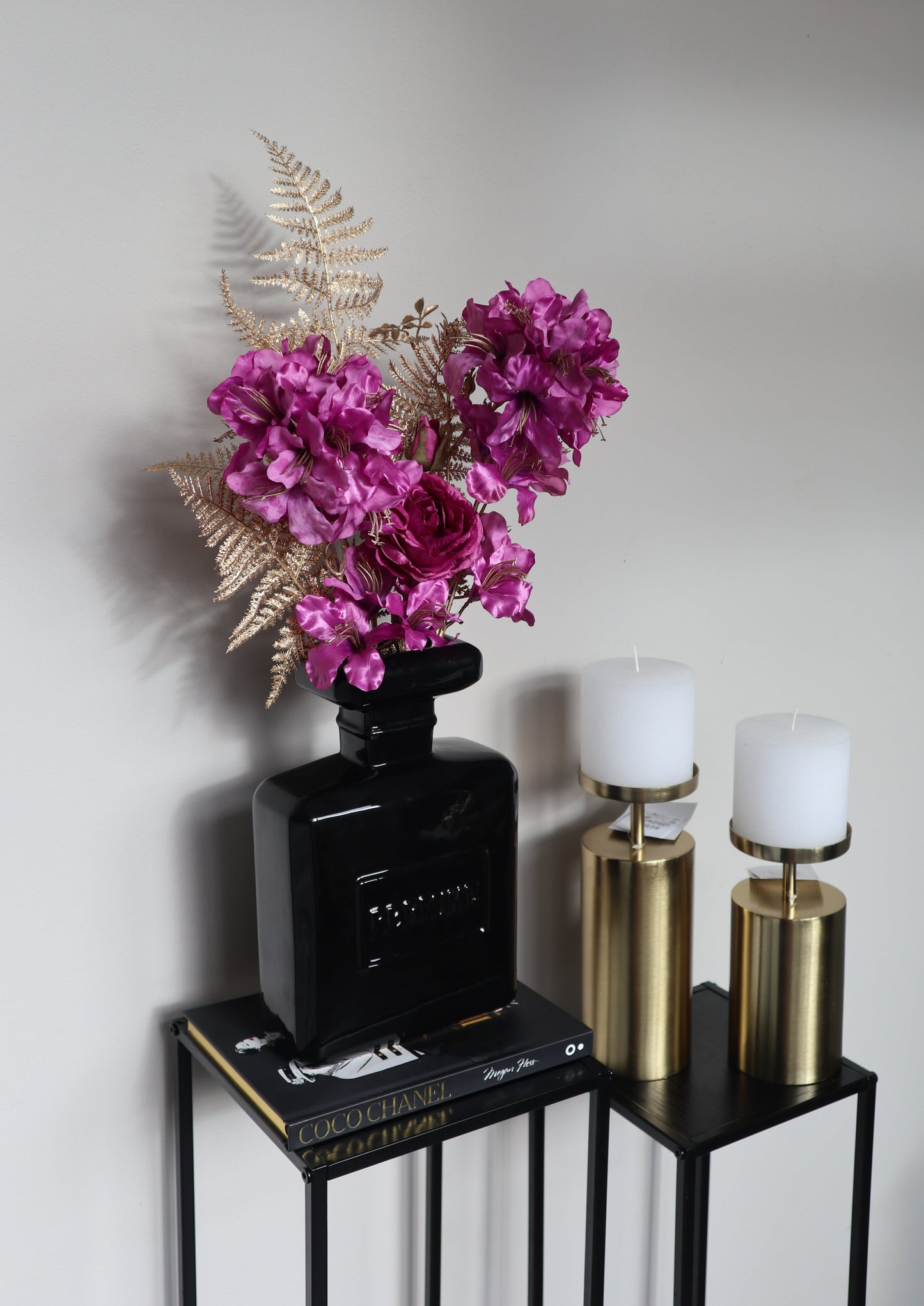 Luxe Parfumfles Vaas | Zwart