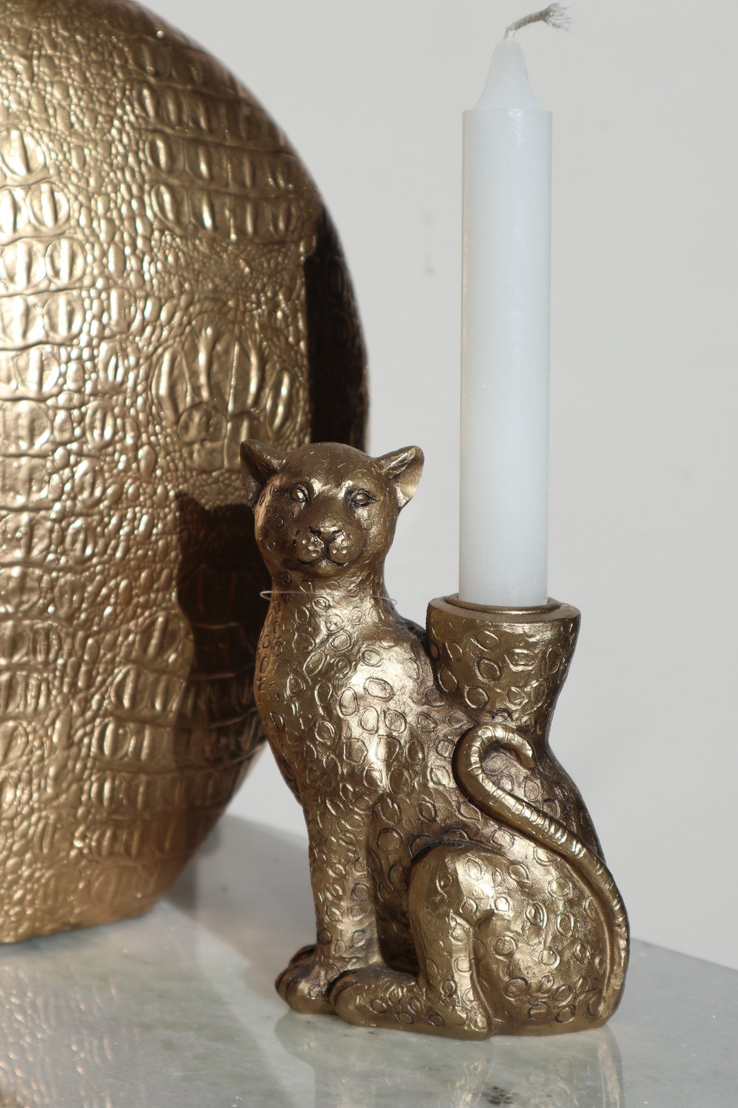 Kandelaar Leopard | Goud