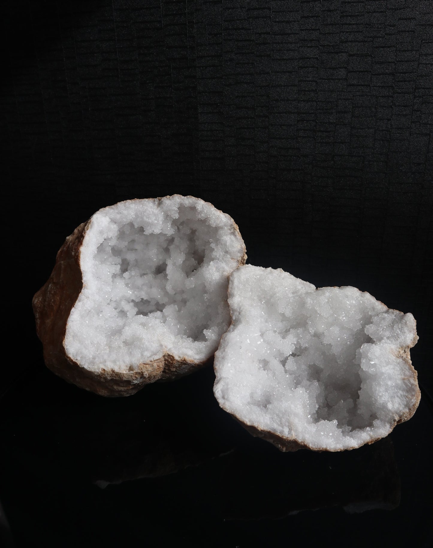 XXL Bergkristal Geode Paar 11.1KG