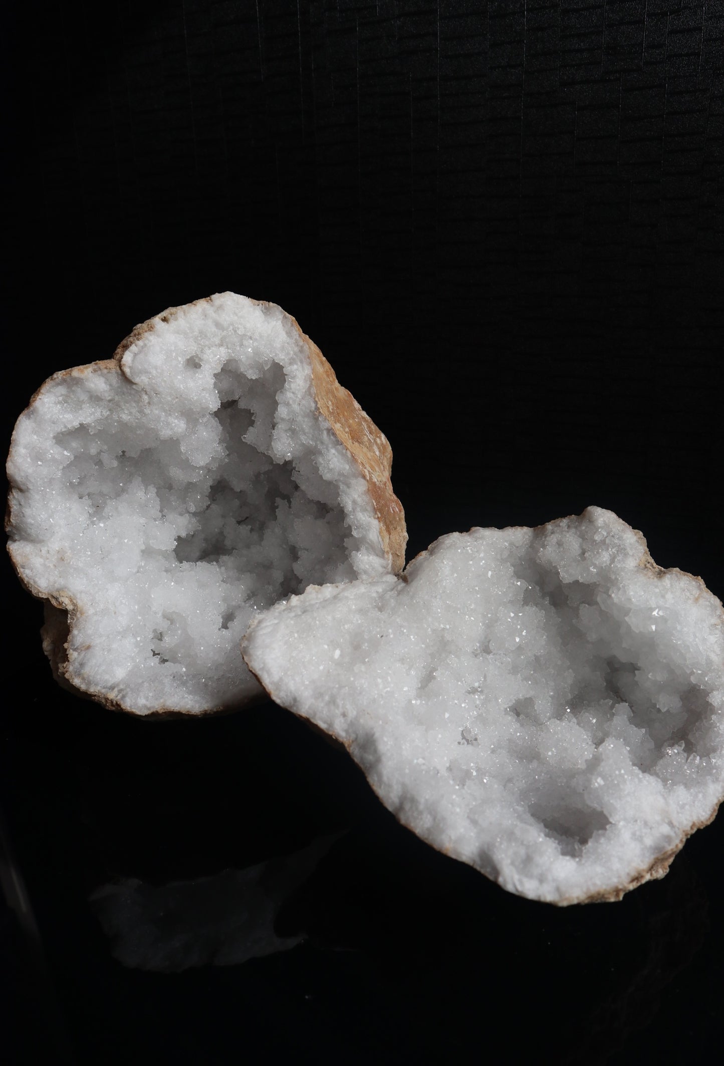 XXL Bergkristal Geode Paar 11.1KG