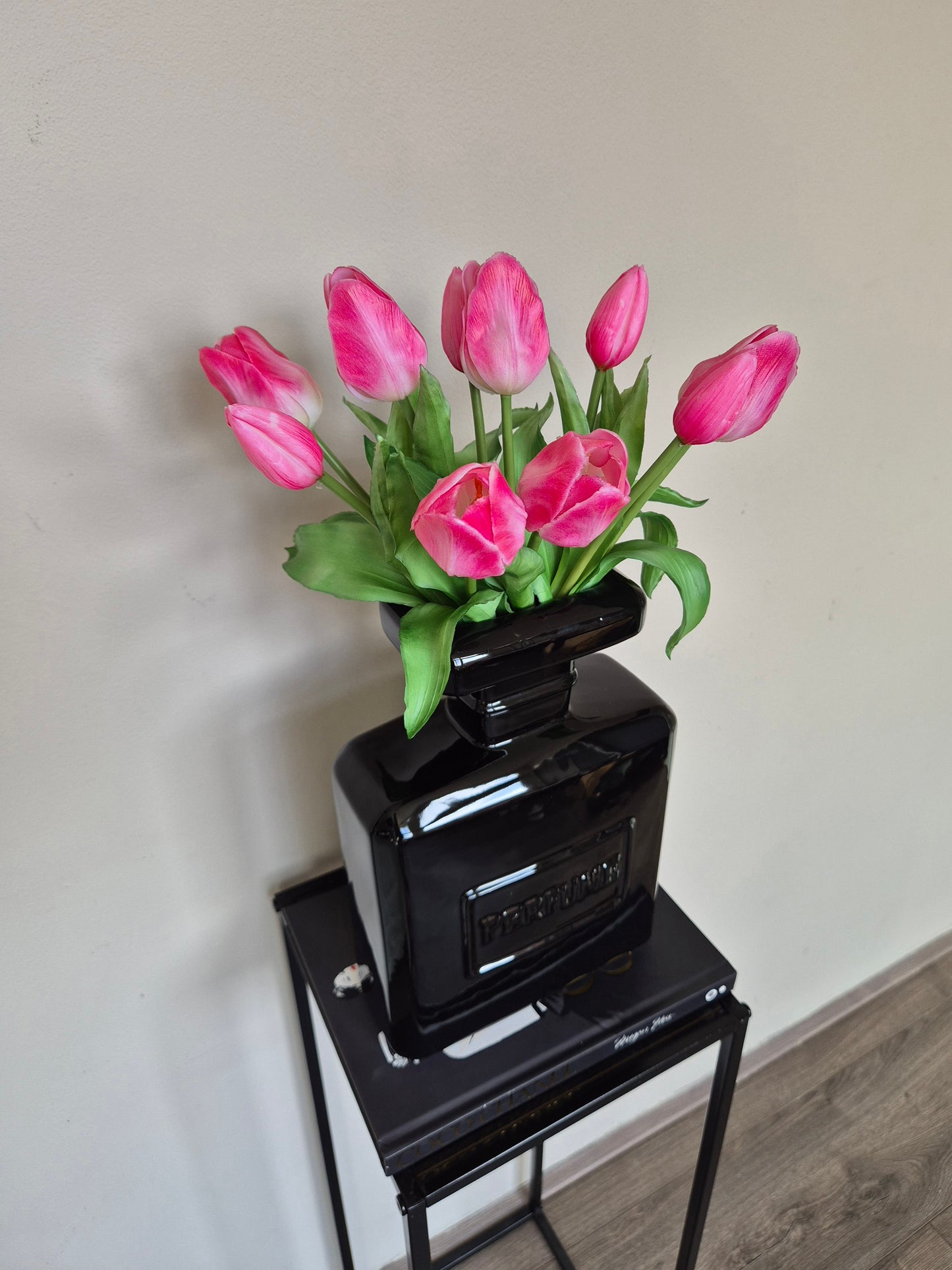 Zijden Tulpen | Roze/Wit | 5 Bloemen