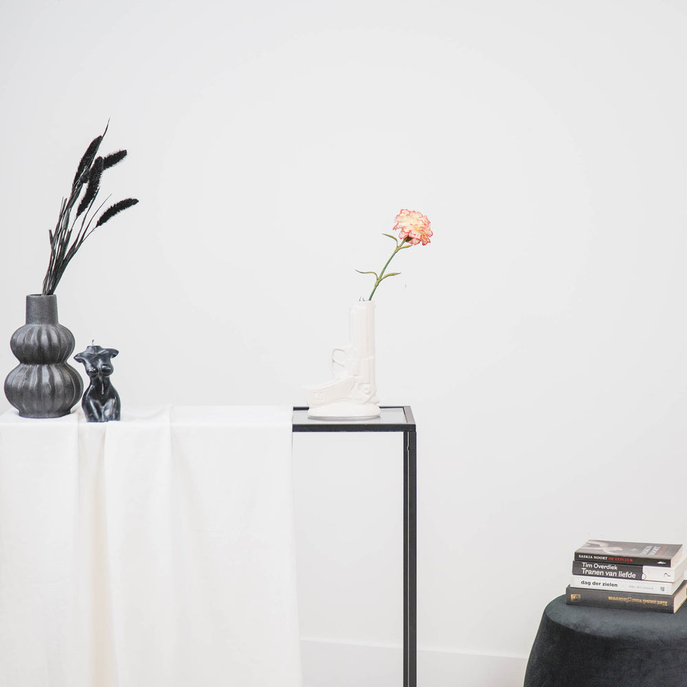 Pistool Vaas | Crème Wit | Keramiek | Housevitamin | 15×9×23 cm