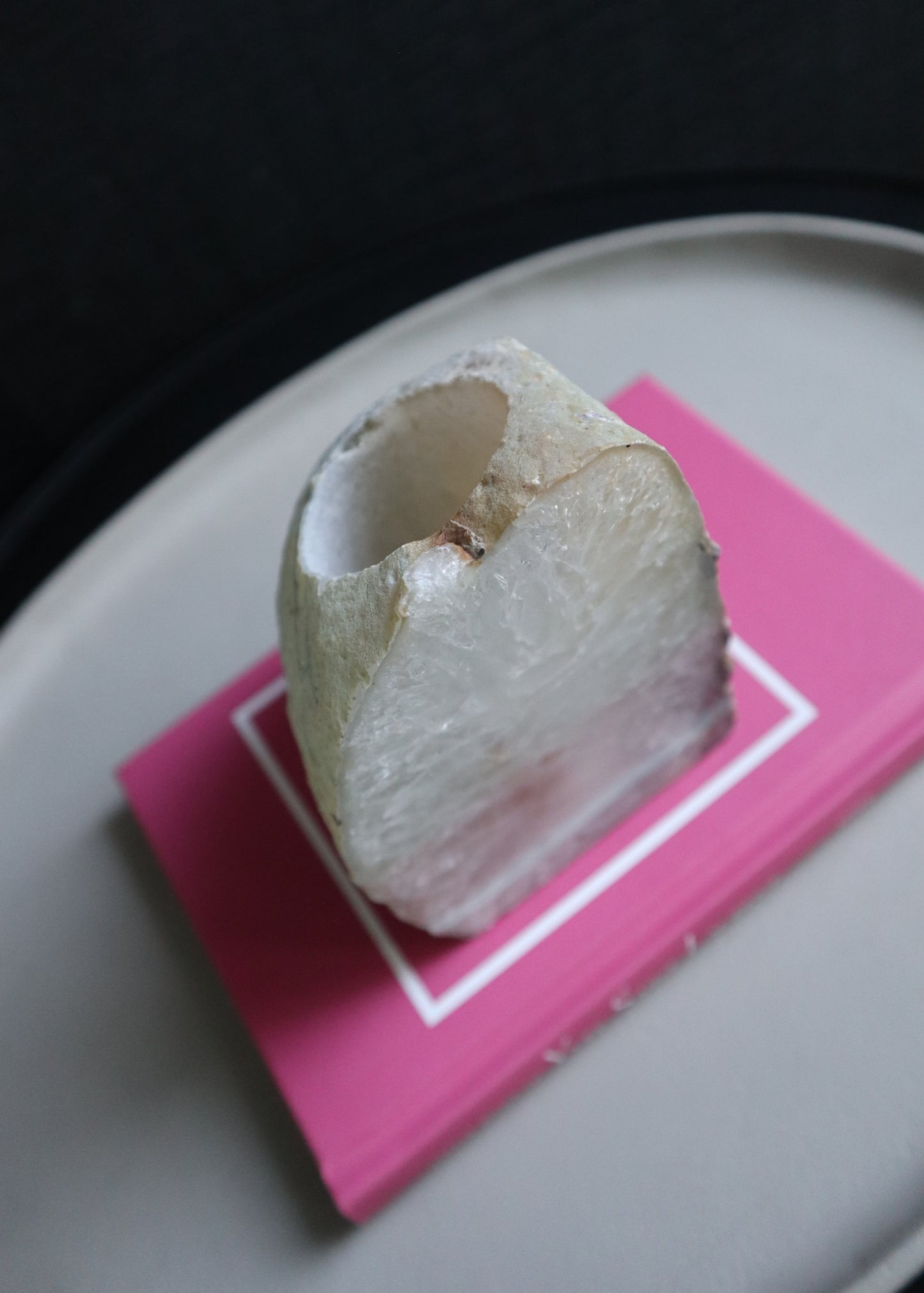 Agaat waxinelichthouder