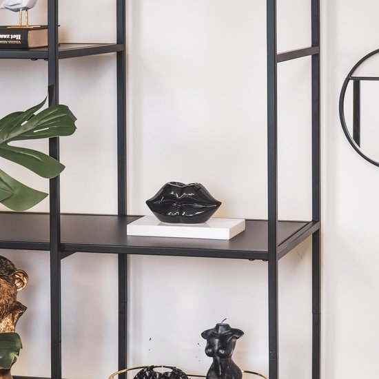 Lip Vaasje | Zwart | Housevitamin | 15,5x6,5x7,5cm