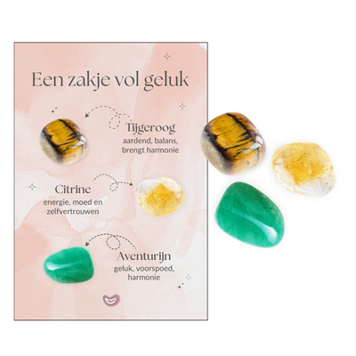 Een zakje vol geluk | Edelstenen Set