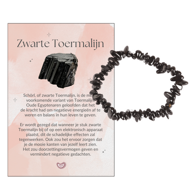 Zwarte Toermalijn Armband | Split armband