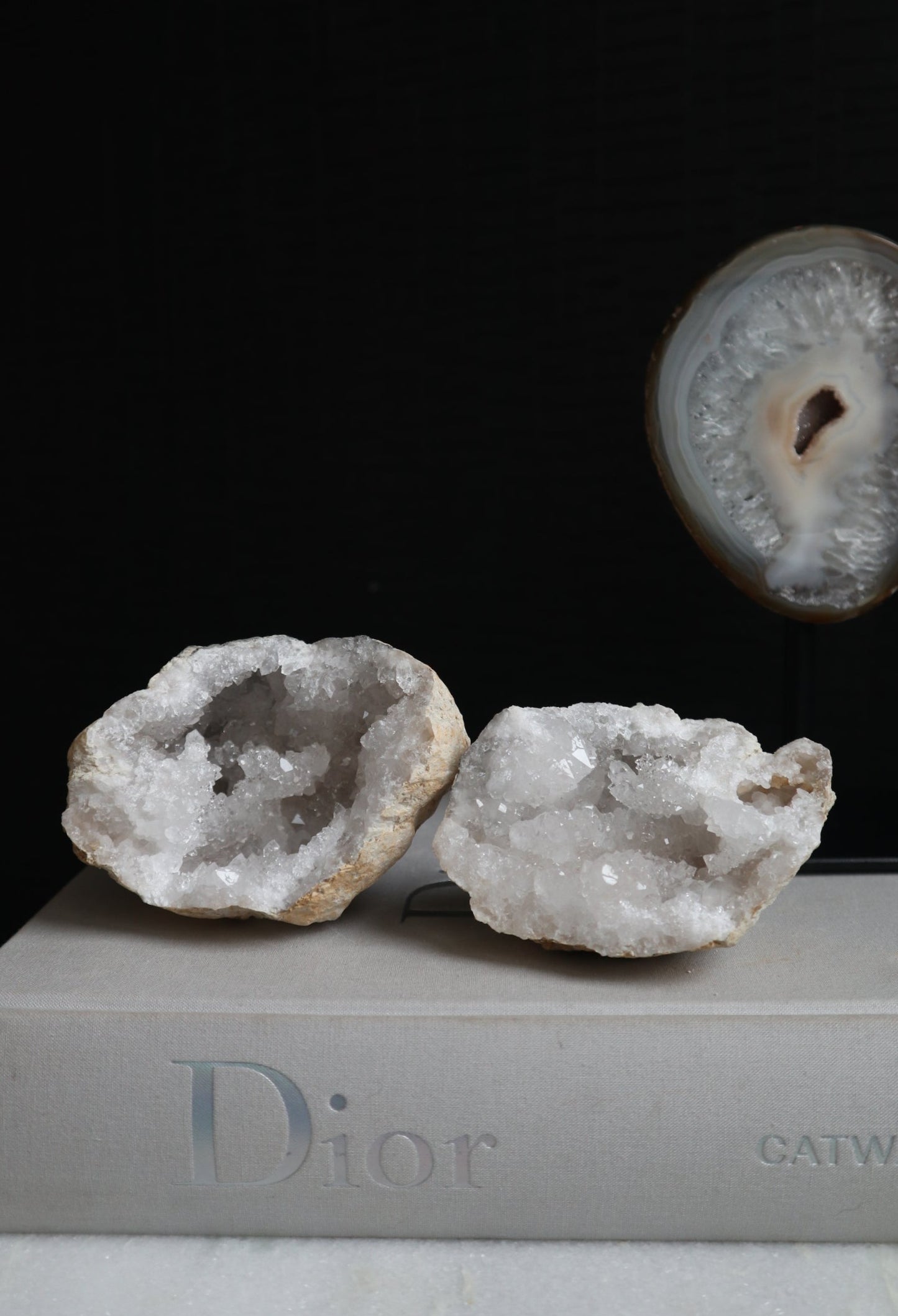 Bergkristal Geode Paar