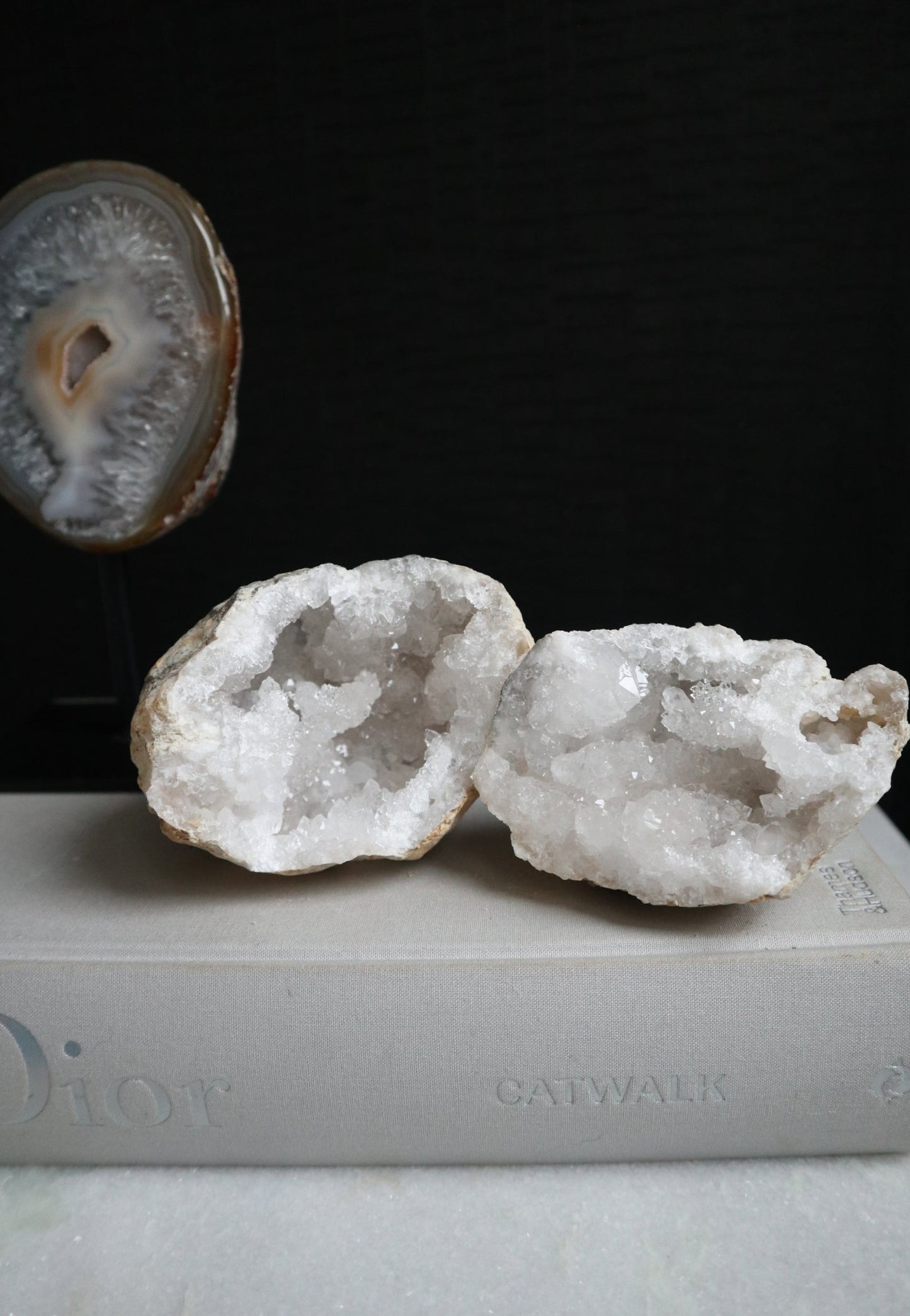 Bergkristal Geode Paar