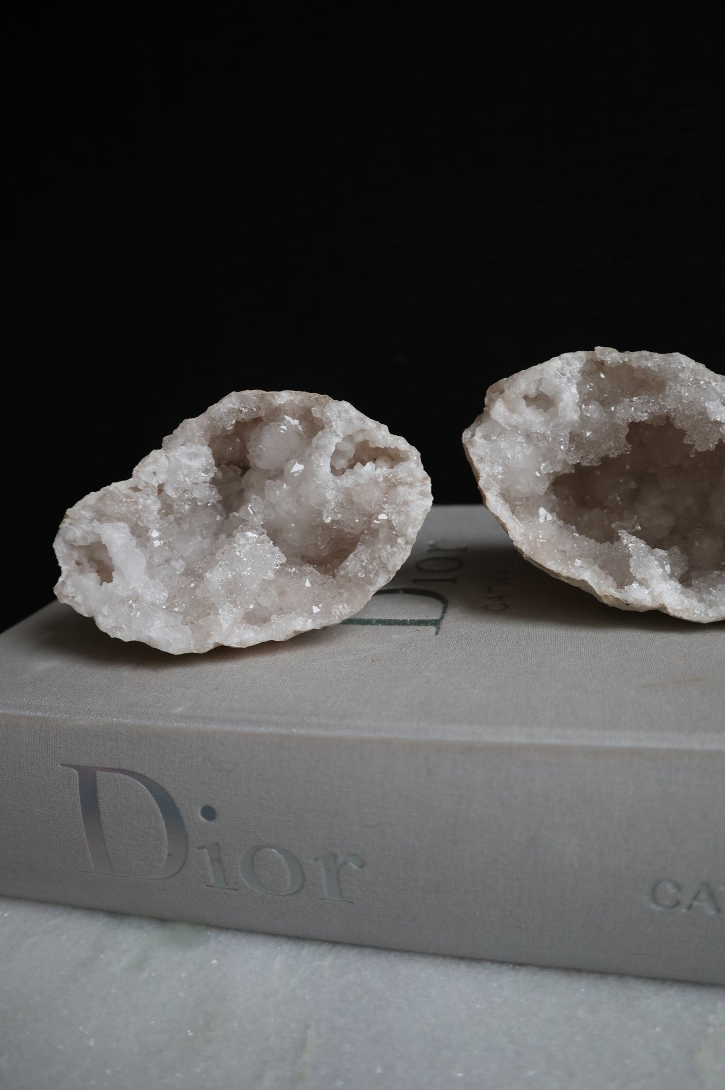 Bergkristal Geode Paar