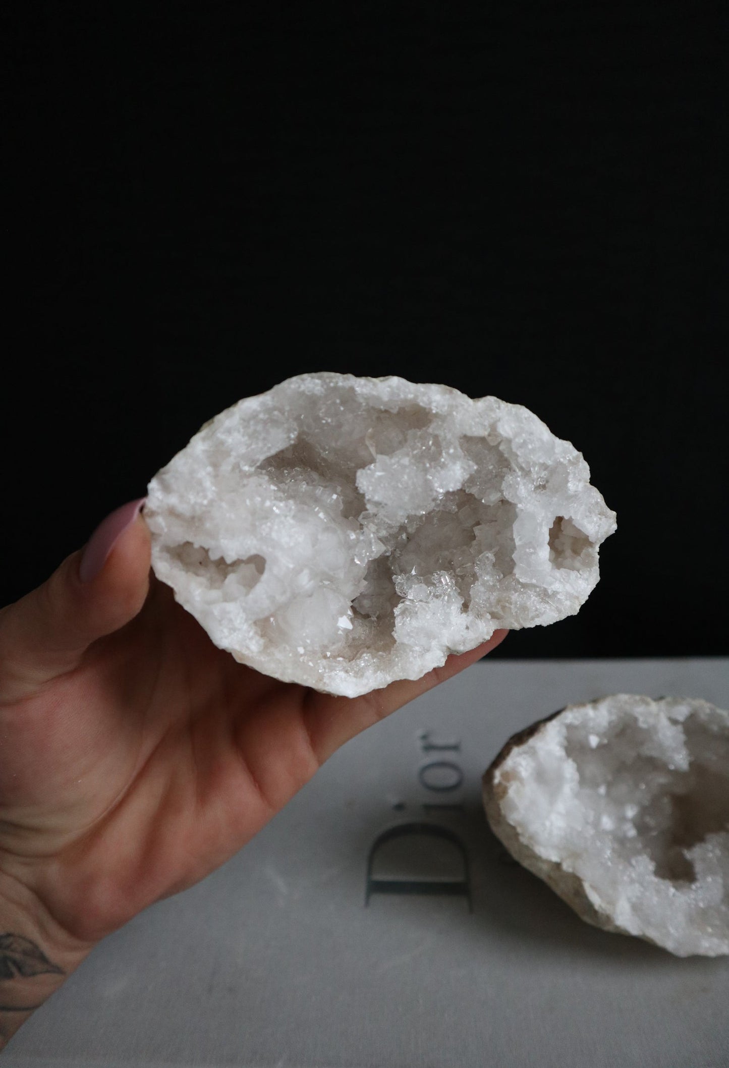 Bergkristal Geode Paar