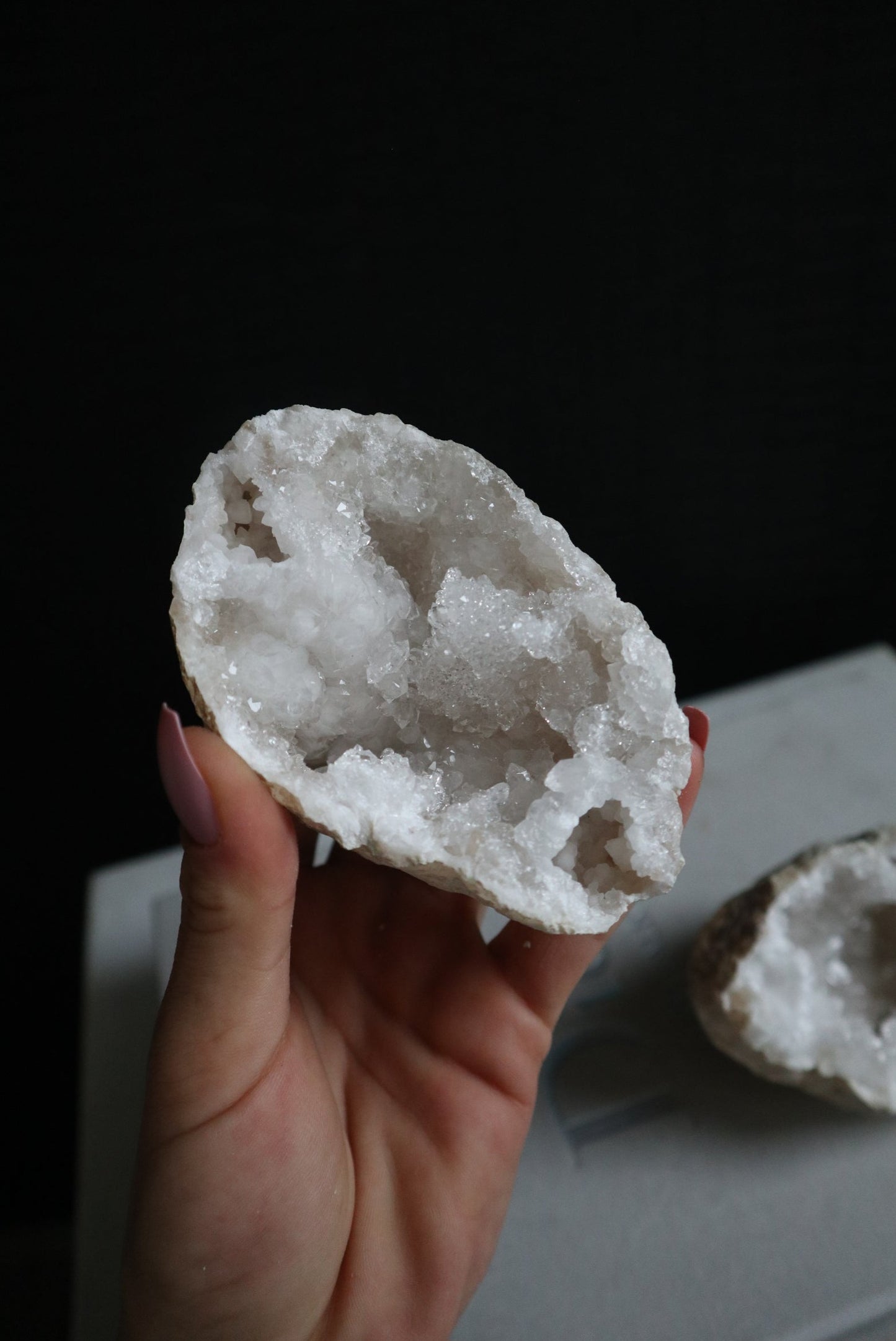 Bergkristal Geode Paar