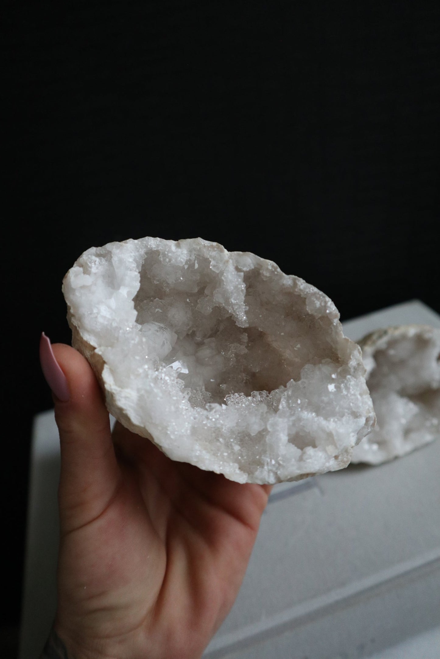 Bergkristal Geode Paar