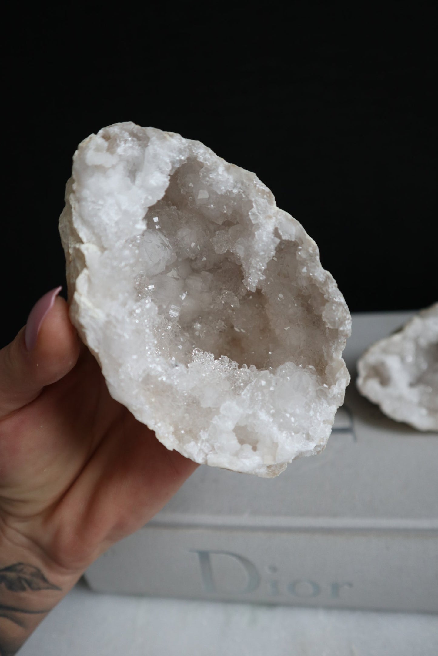 Bergkristal Geode Paar