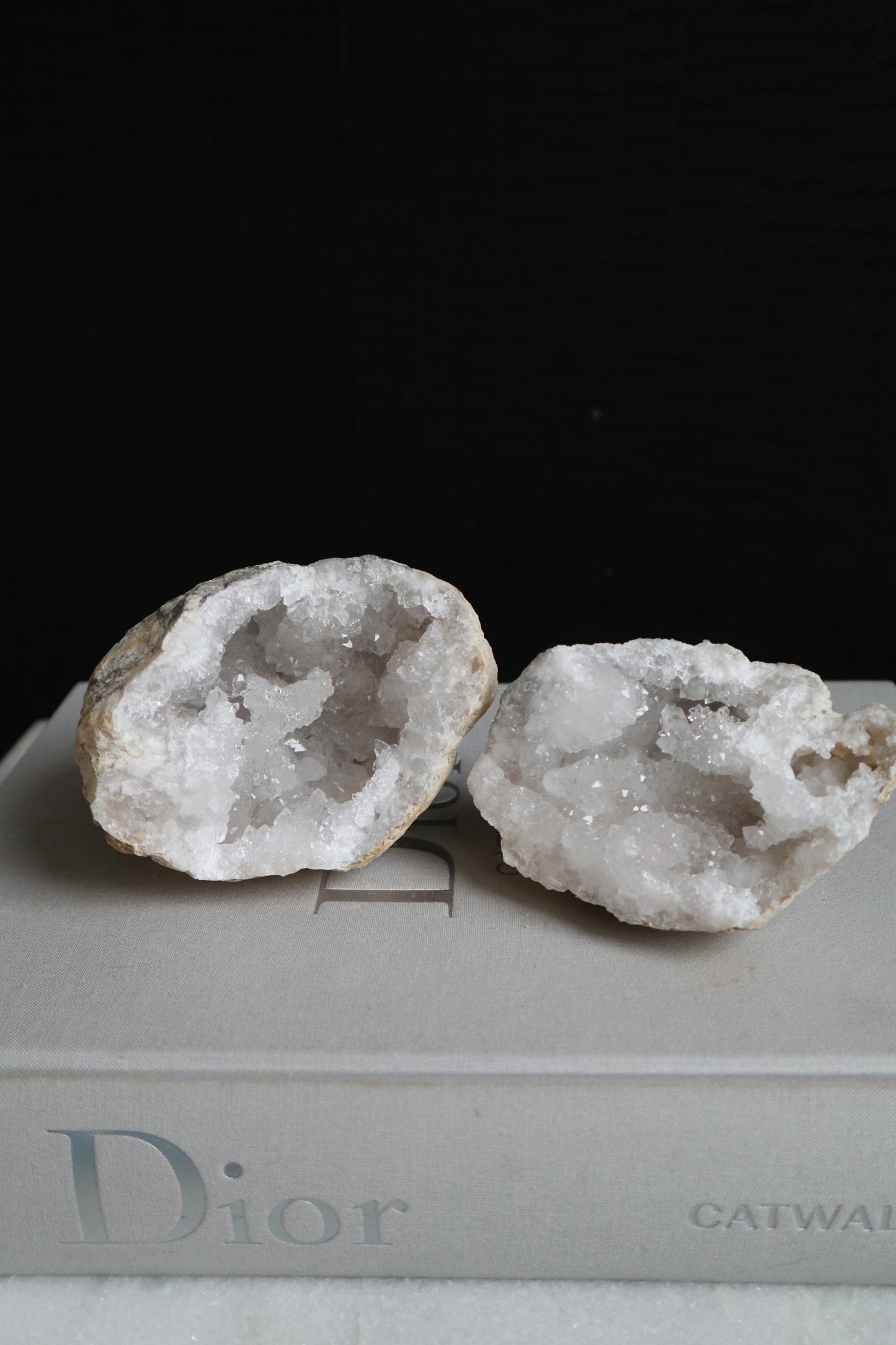 Bergkristal Geode Paar