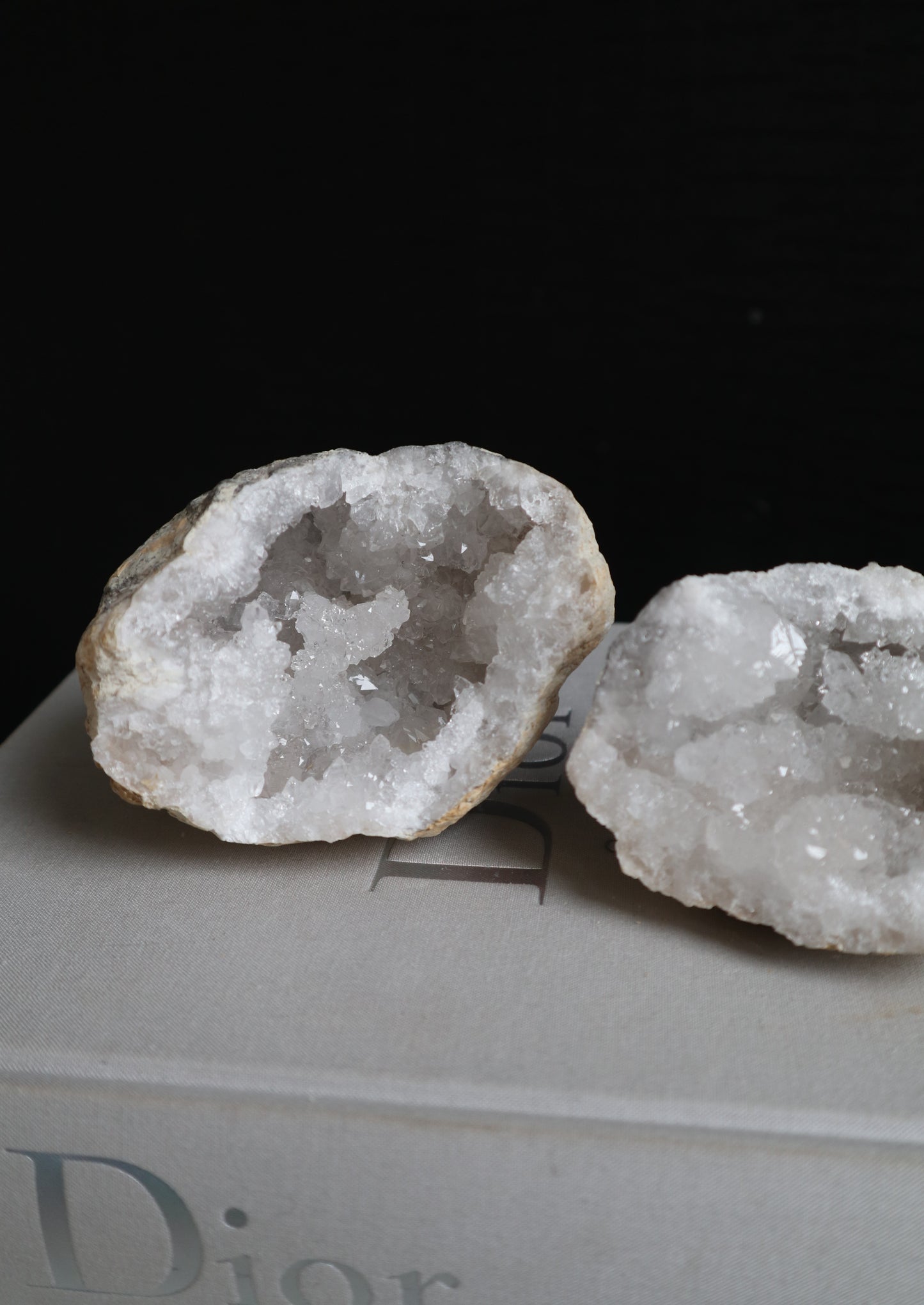 Bergkristal Geode Paar