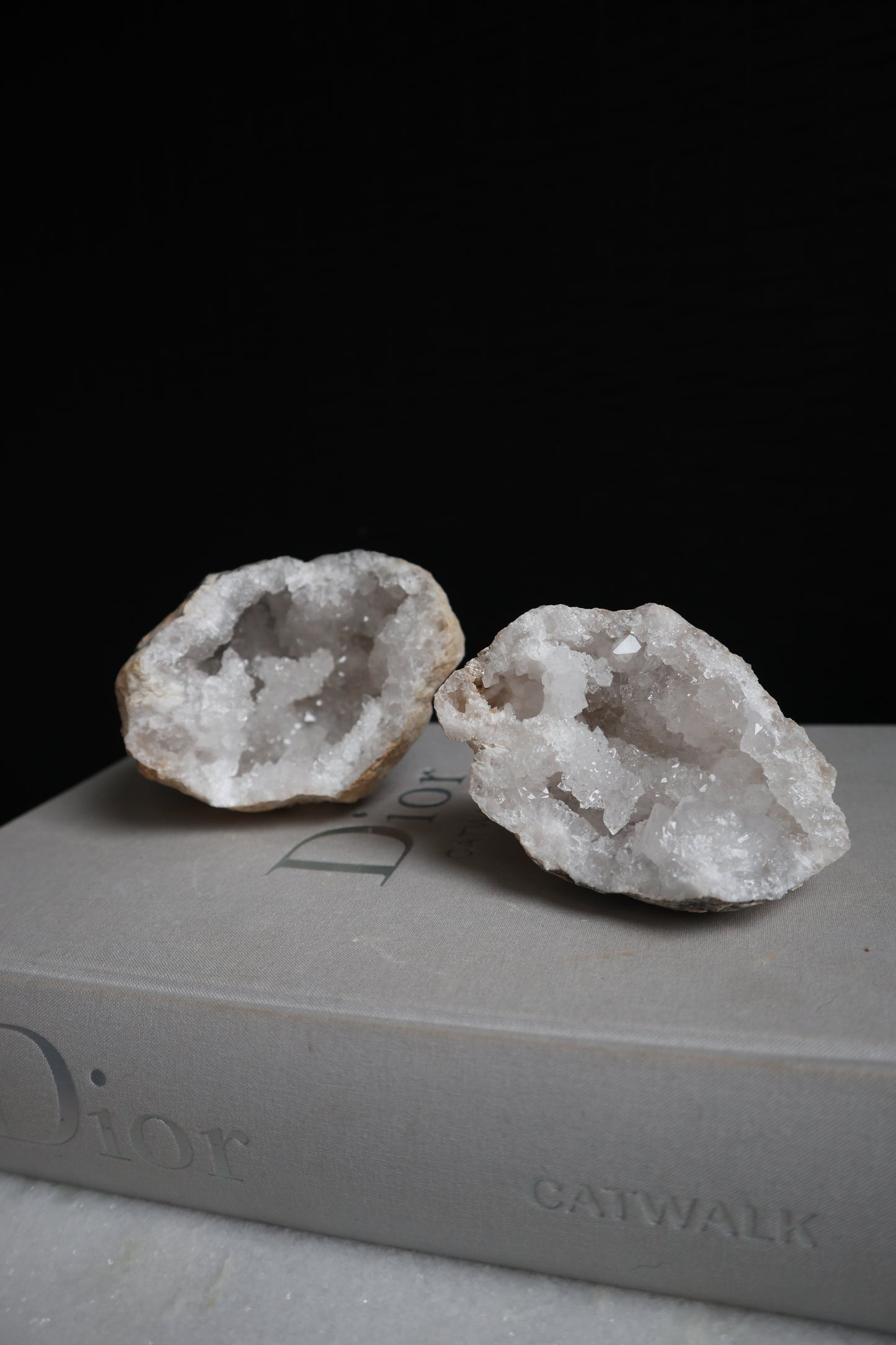 Bergkristal Geode Paar